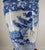 1970s Grand 40" Vintage Blue & White Chinoiserie Floor Vase & Carved Stand For Sale - Image 5 of 17