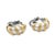 Roberto Coin Nabucco Gold Earrings 18k Two Tone Huggie Style 1226vi, 2 pieces For Sale - Image 4 of 7