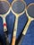 Collection of Vintage Wilson and Dunlop Wooden Tennis Rackets For Sale - Image 4 of 6