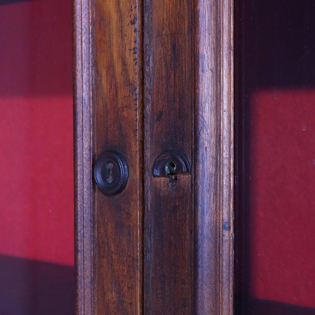Antique Victorian Empire Walnut & Burl Step Back Bookcase C1880 For Sale - Image 6 of 18