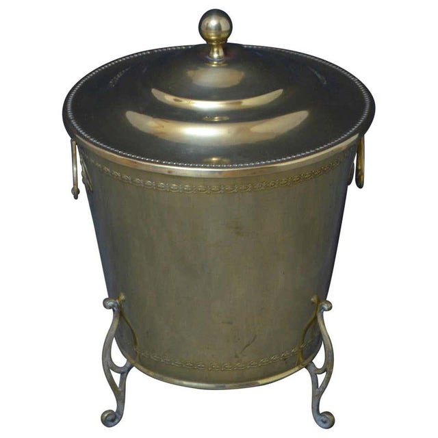 Antique Edwardian Brass Planter Coal Bucket For Sale - Image 14 of 15