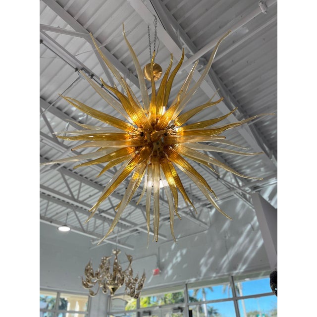 Sol Murano Glass Chandelier by Cenedese For Sale In Naples, FL - Image 6 of 7