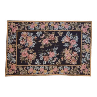 Vintage Chainstitch Rug - 3'11" X 6' For Sale