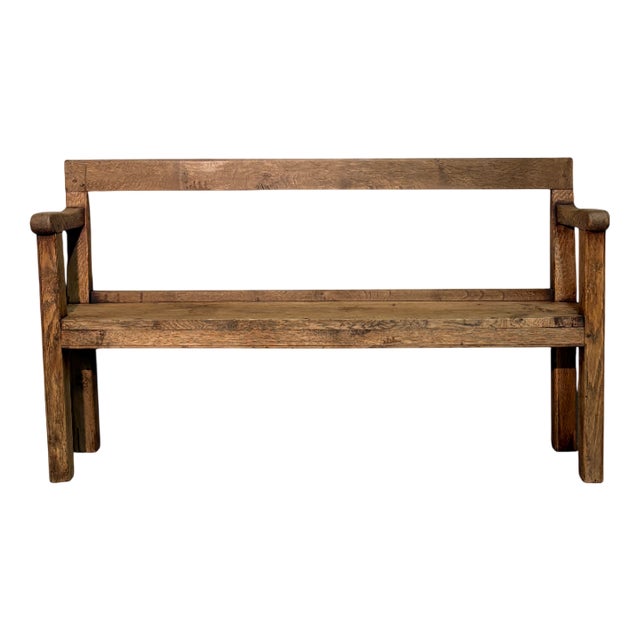 Antique Oak Bench, 1800 For Sale