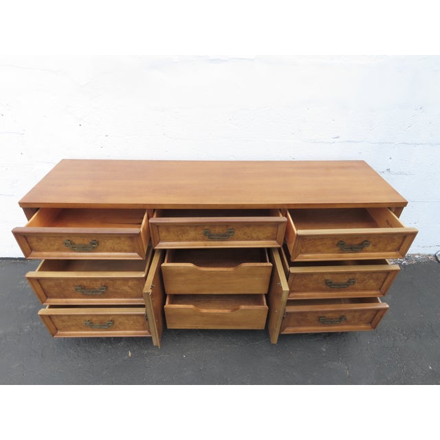 Wood Henry Link Mandarin Hollywood Regency Long Dresser Sideboard Media Cabinet 6407 For Sale - Image 7 of 16