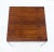 Wood Floating Rosewood Top Chrome Stainless Base Square Side End Coffee Table For Sale - Image 7 of 13