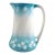 1950s Teal and White Pitcher or Milk Jug by Societe Ceramique For Sale