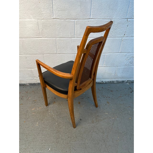 Set of Six Mid 20th Century Walnut and Cane Dining Chairs by Drexel Furniture For Sale - Image 9 of 16