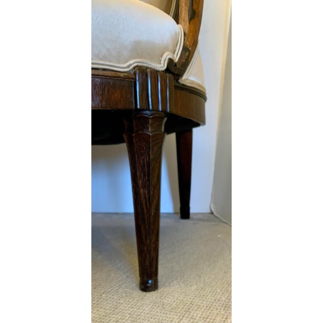 Antique French Art Deco Rosewood Sofa For Sale - Image 4 of 9