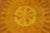 Rug & Kilim Vintage Swedish Rya Runner With Rust and Gold Sunburst Medallion - Rug & Kilim For Sale - Image 4 of 7