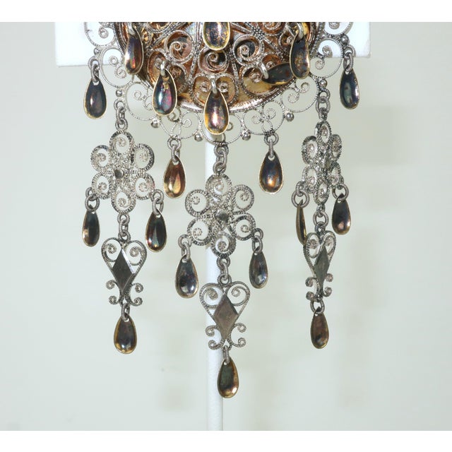 Metal Norwegian Sterling Silver Solje Wedding Brooch by e.o. Erickson, 1940's For Sale - Image 7 of 14