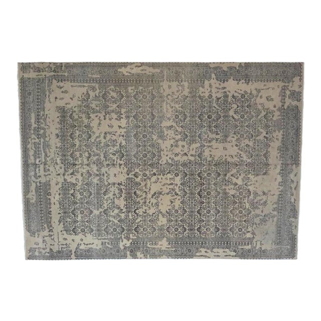 Silk and Wool Modern Style Rug ,9'10" X 13'10" For Sale