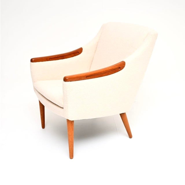 Mid-Century Modern Vintage Scandinavian Teak Armchair, 1960 For Sale - Image 3 of 7