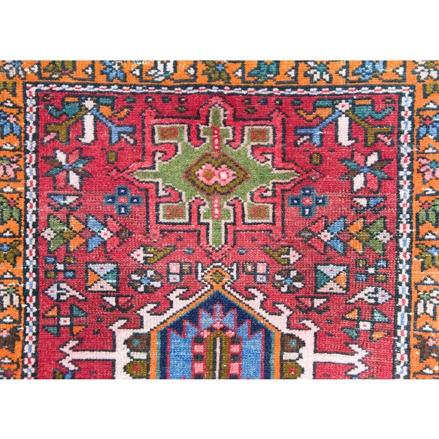 Red Early 20th Century Persian Heriz Rug For Sale - Image 8 of 15