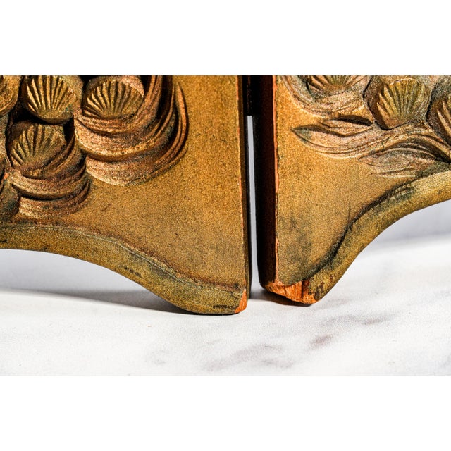 Chinese Hand Carved Painted Vintage Small Three Panel Tabletop Screen Home Decor For Sale - Image 11 of 14