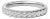 14K White Gold 1/2 Cttw Round Diamond 11 Stone Classic Band - Size 7.5 For Sale