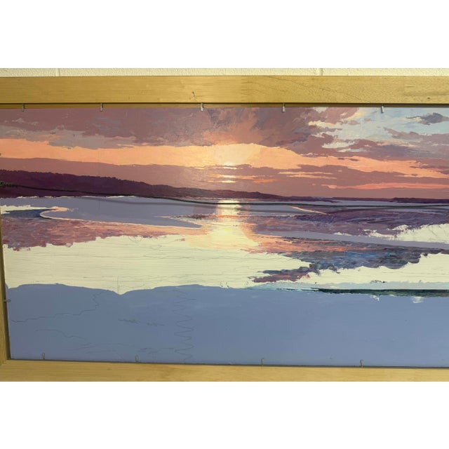 Vintage Original Connie J Boswell 2side Oil Painting Landscape River Expressive Realism For Sale - Image 17 of 18