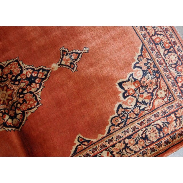 1920s Handmade Antique Persian Sarouk Rug 3.5' X 5.3' For Sale - Image 4 of 6