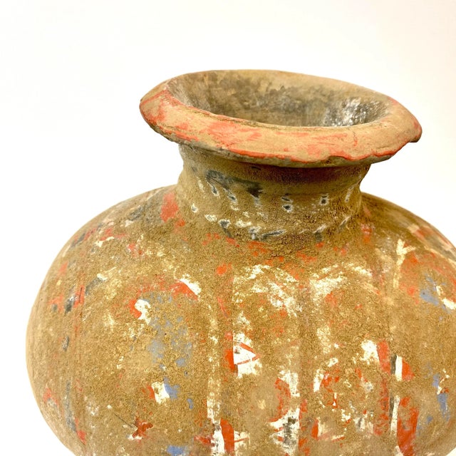 Han Dynasty Chinese Painted Pottery Cocoon Jar For Sale - Image 9 of 10
