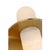 Metal Kelly Wearstler for Visual Comfort Signature Fosse 11" Invertable Offset Oval Sconce in Antique-Burnished Brass with Alabaster For Sale - Image 7 of 13