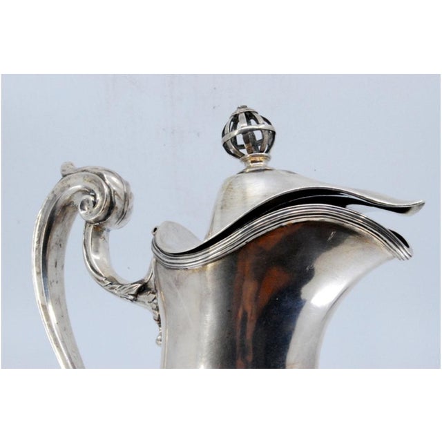 Smooth Silver Jug with Knob on Hinged Lid For Sale - Image 9 of 10