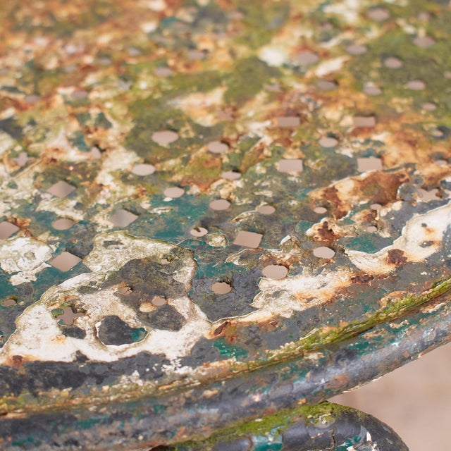 Vintage French Decorative Garden Chair in Iron, 1950s For Sale - Image 3 of 7