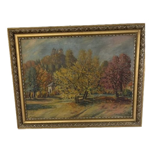 Landscape Composition, Oil Painting on Canvas For Sale