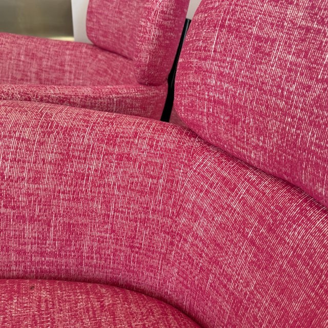 Bright Pink Set of 8 Cb2 Chairs With Upgraded Fabric For Sale - Image 8 of 15