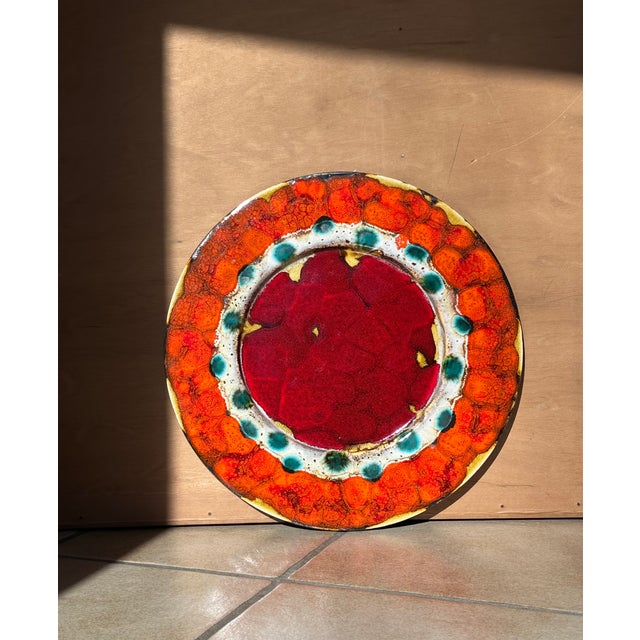 Large Ceramic Art Wall Plate by Reiner Gehrig for Töpferwerkstatt Grünstadt, West Germany, 1970s For Sale - Image 6 of 14