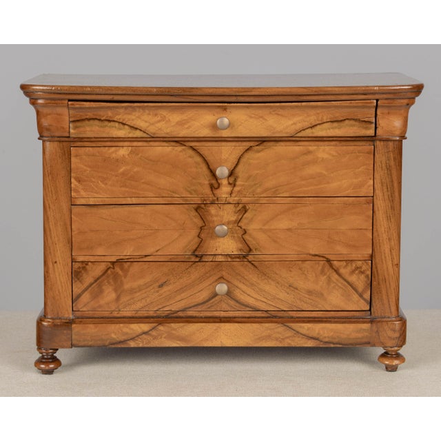 19th Century French Louis Philippe Miniature Walnut Commode Circa 1820-1840 For Sale - Image 5 of 9