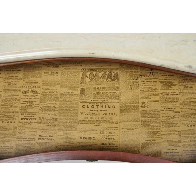 Late 20th Century Pulaski Sagamore Hill Victorian Cherry Wood Marble Top Commode Nightstand Chest For Sale - Image 9 of 16