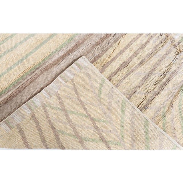 Tan Abstract Modern Oversized Rug With Palm Frond Motif In Golden Tan "Palmera" For Sale - Image 8 of 8