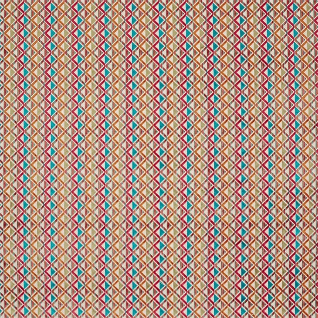 Harlequin Boka Fabric in Azelea/Lagoon/Olive - a Sample For Sale