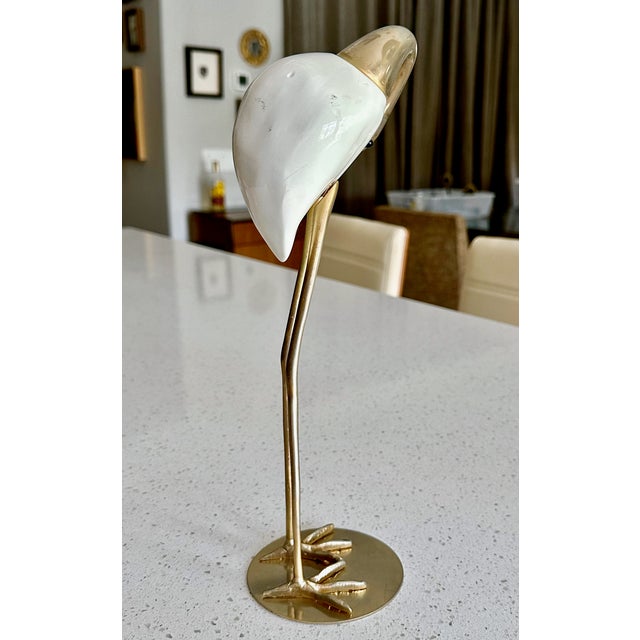 1970s Italian De Stijl Firenze Mid-Century Crane Figural Sculpture For Sale - Image 5 of 14