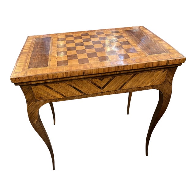 Early 20th Century Louis XV Style Game Board Table For Sale