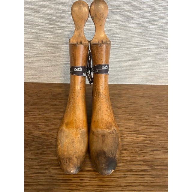 American Antique Edwardian Beech Shoe or Boot Stretchers C 1900, a Pair For Sale - Image 3 of 11