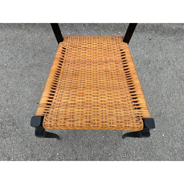 1960s High Back Chair, Italian , Chiavari Style, Buffa, Ponti Style, Cane, Black For Sale - Image 13 of 13