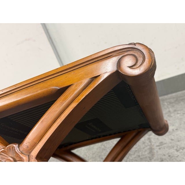 Schumacher Furnishings Regency Style X-Framed Stool For Sale - Image 11 of 12
