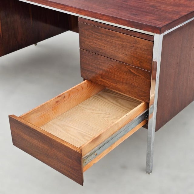 1960s Mid-Century Modern Walnut Executive Desk by Litton For Sale - Image 12 of 16