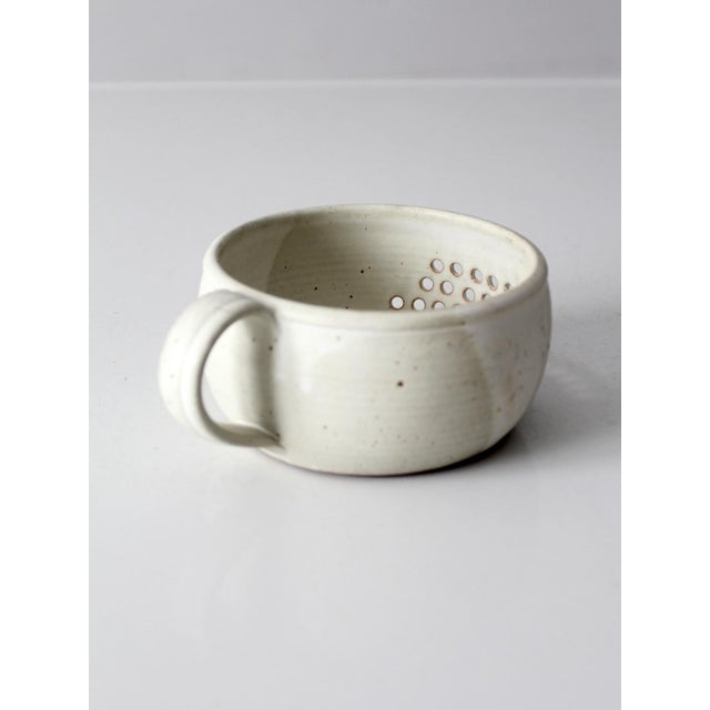 Late 20th Century Vintage Handmade Studio Pottery Berry Bowl For Sale - Image 5 of 11