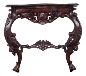 1970s Victorian Revival Mahogany Carved Pier/Console Table