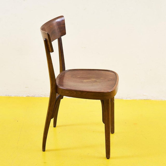 Vintage Wooden Side Chair For Sale - Image 3 of 6