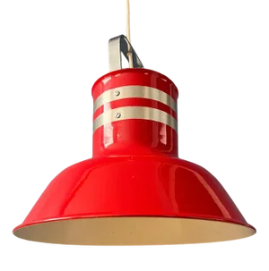 Space Age Red Bucket Pendant Lamp from Ateljé Lyktan