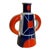 Bright 1960's Cobalt Blue and Orange Bud Vase For Sale