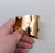 Napier Vintage 1977 Signed Napier Book Piece Goldtone Wavy Cuff Bracelet For Sale - Image 4 of 12