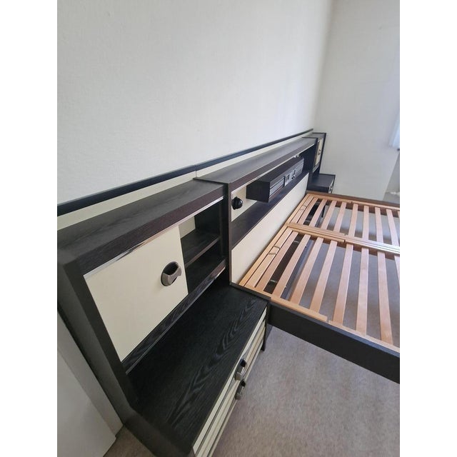 Wood Italian Bed with Lighting and Radio For Sale - Image 7 of 18