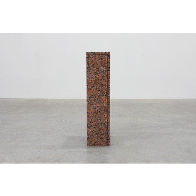 Rectangular Red Granite Pedestal, Belgium, 1920s For Sale - Image 4 of 14