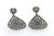 Gemstone Moonstone, Tanzanite and Black Diamond Dangle Drop Pierced Earrings , Blue Purple For Sale - Image 7 of 10