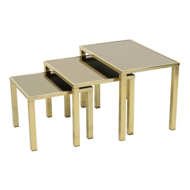 Hollywood Regency Nesting Tables from Belgo Chrome, 1970s, Set of 3 For Sale - Image 16 of 16
