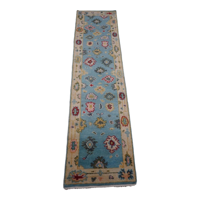 Approx: 2.5’ X 10’ Turkish Design Oriental Runner Rug For Sale